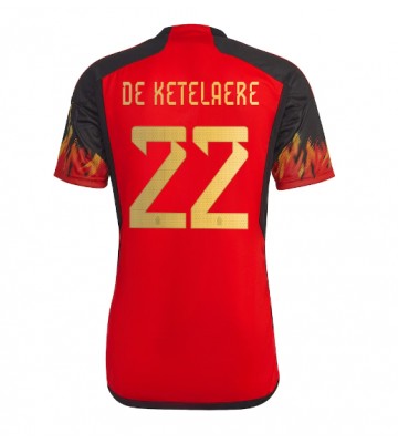 Belgia Charles De Ketelaere #22 Koszulka Podstawowych MŚ 2022 Krótki Rękaw